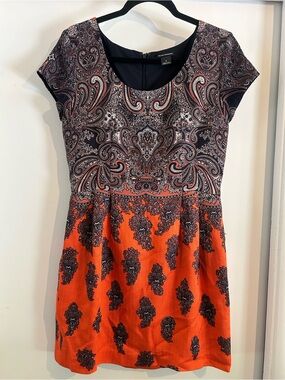 Club Monaco Raeanne Silk Wool Paisley Sheath Dress Size 8